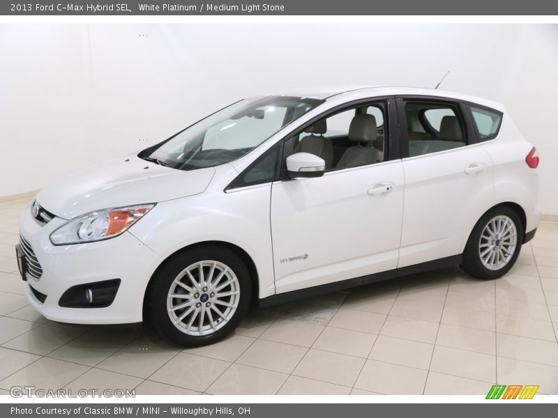 White Platinum / Medium Light Stone 2013 Ford C-Max Hybrid SEL