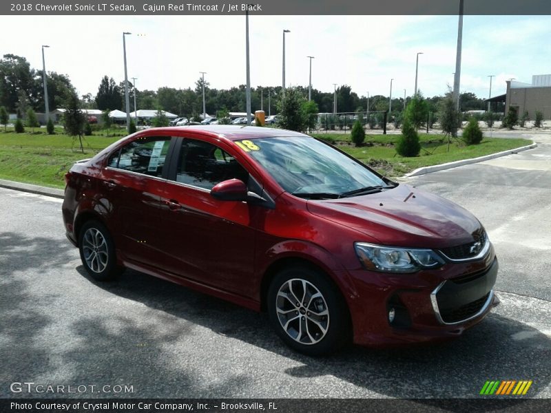Cajun Red Tintcoat / Jet Black 2018 Chevrolet Sonic LT Sedan