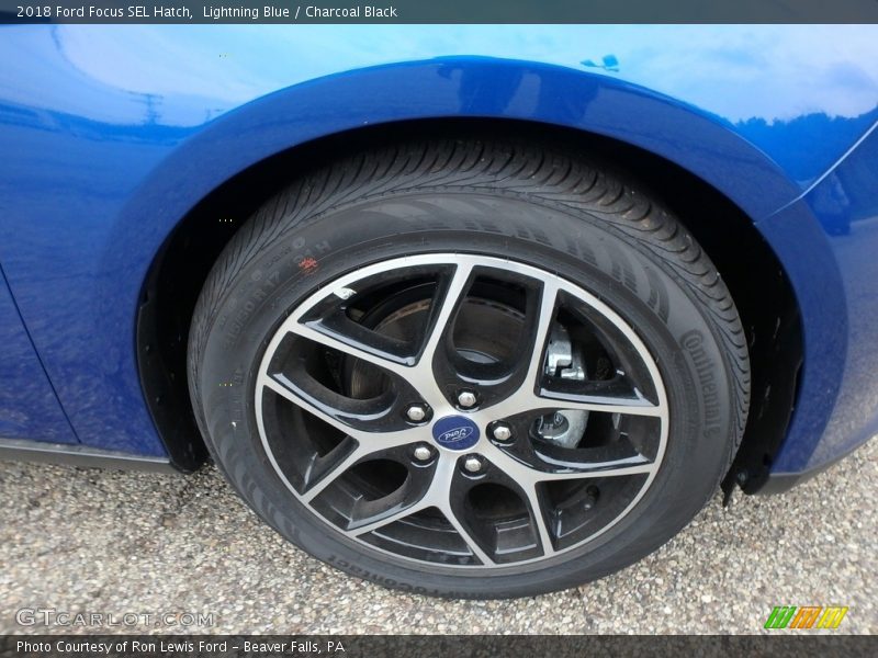 Lightning Blue / Charcoal Black 2018 Ford Focus SEL Hatch