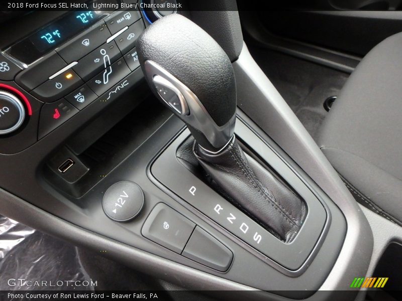 Lightning Blue / Charcoal Black 2018 Ford Focus SEL Hatch