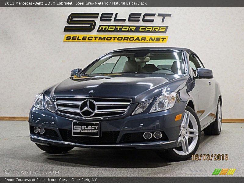 Steel Grey Metallic / Natural Beige/Black 2011 Mercedes-Benz E 350 Cabriolet