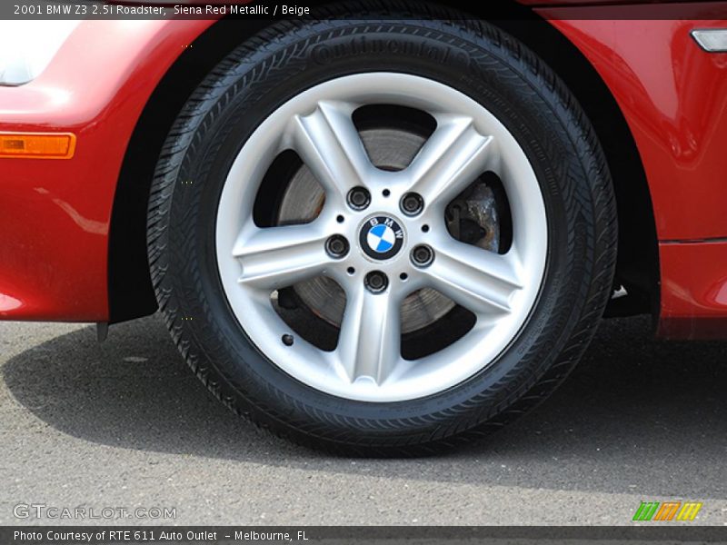 Siena Red Metallic / Beige 2001 BMW Z3 2.5i Roadster