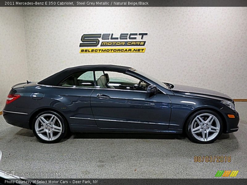 Steel Grey Metallic / Natural Beige/Black 2011 Mercedes-Benz E 350 Cabriolet