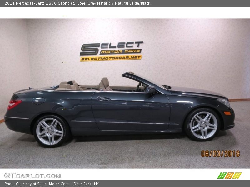 Steel Grey Metallic / Natural Beige/Black 2011 Mercedes-Benz E 350 Cabriolet