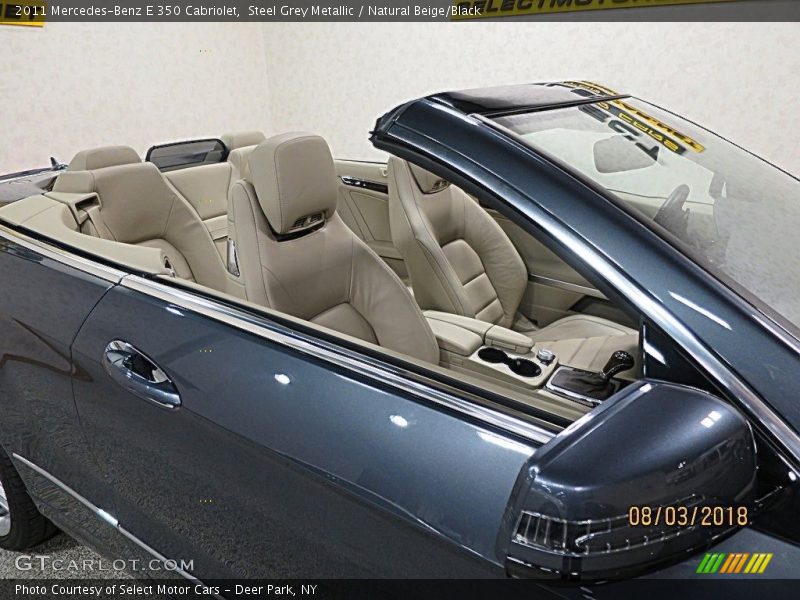 Steel Grey Metallic / Natural Beige/Black 2011 Mercedes-Benz E 350 Cabriolet