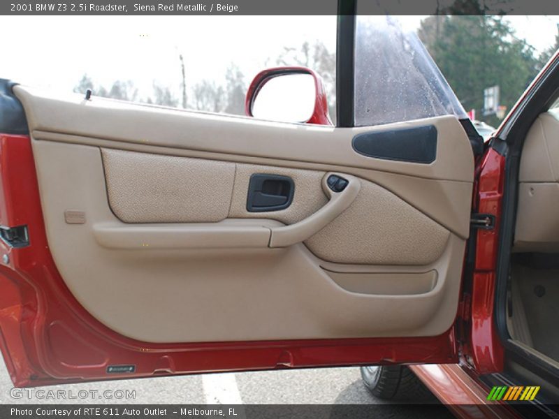 Siena Red Metallic / Beige 2001 BMW Z3 2.5i Roadster
