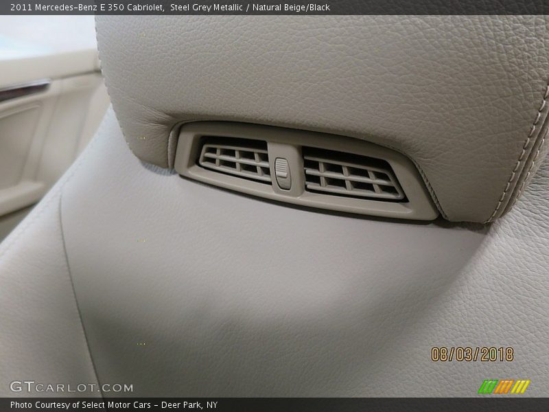 Steel Grey Metallic / Natural Beige/Black 2011 Mercedes-Benz E 350 Cabriolet
