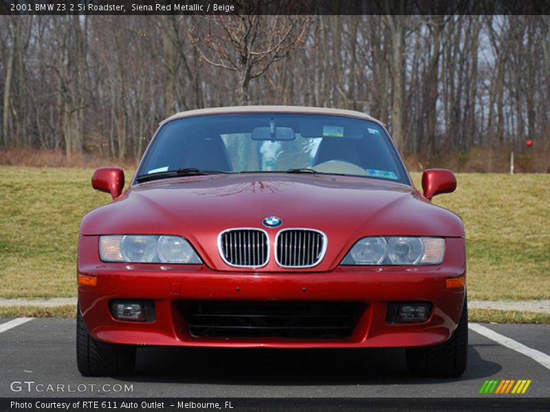 Siena Red Metallic / Beige 2001 BMW Z3 2.5i Roadster