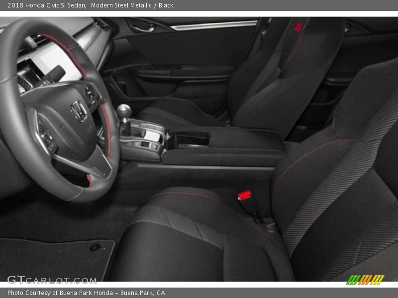 Modern Steel Metallic / Black 2018 Honda Civic Si Sedan