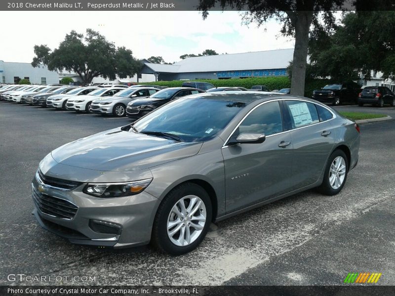 Pepperdust Metallic / Jet Black 2018 Chevrolet Malibu LT