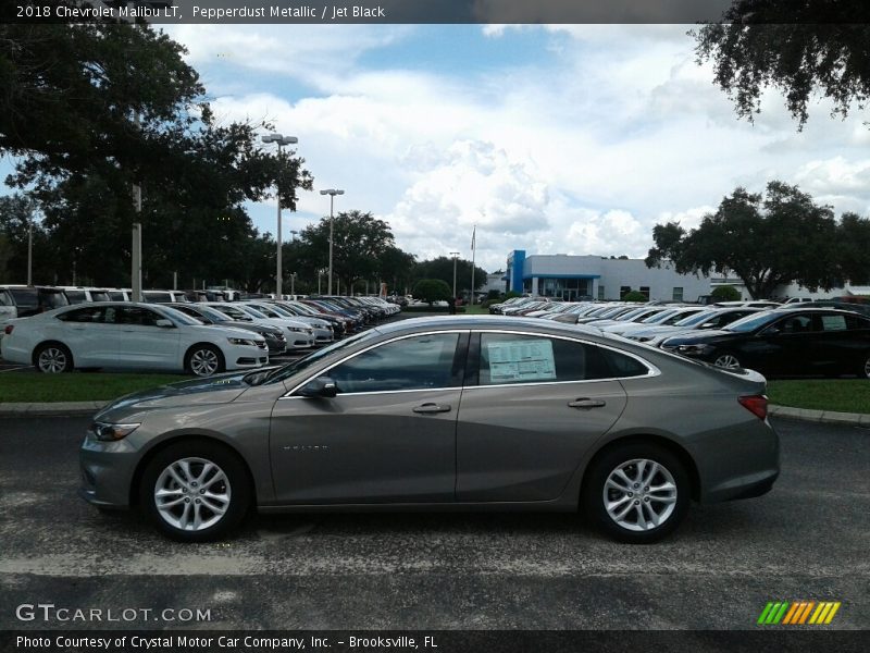 Pepperdust Metallic / Jet Black 2018 Chevrolet Malibu LT