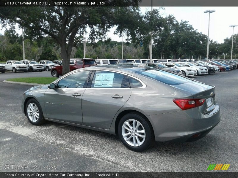 Pepperdust Metallic / Jet Black 2018 Chevrolet Malibu LT