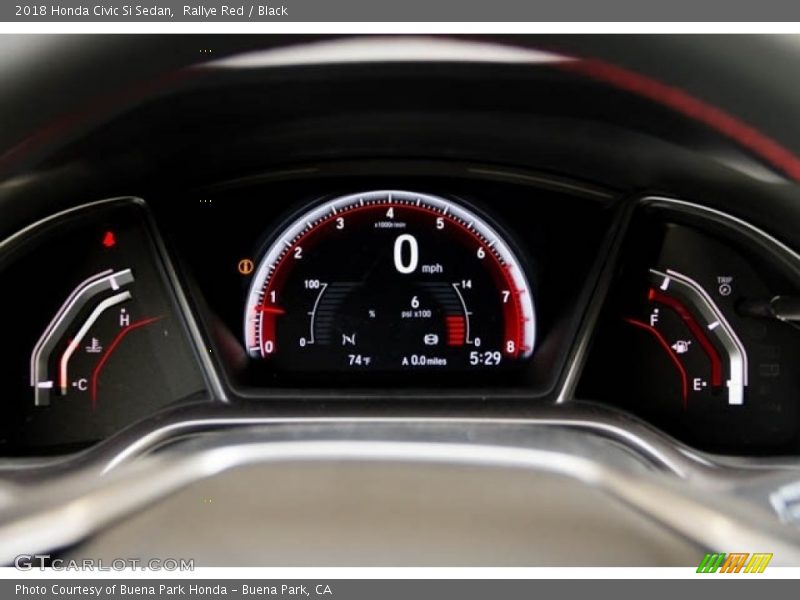 Rallye Red / Black 2018 Honda Civic Si Sedan