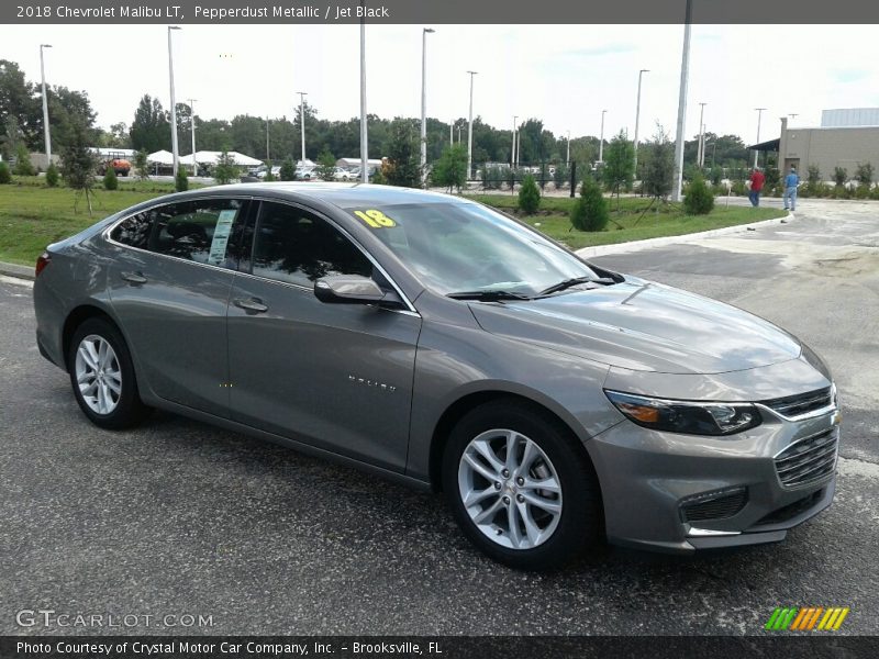 Pepperdust Metallic / Jet Black 2018 Chevrolet Malibu LT