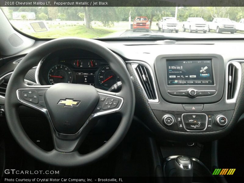 Pepperdust Metallic / Jet Black 2018 Chevrolet Malibu LT