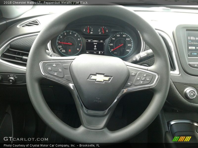 Pepperdust Metallic / Jet Black 2018 Chevrolet Malibu LT