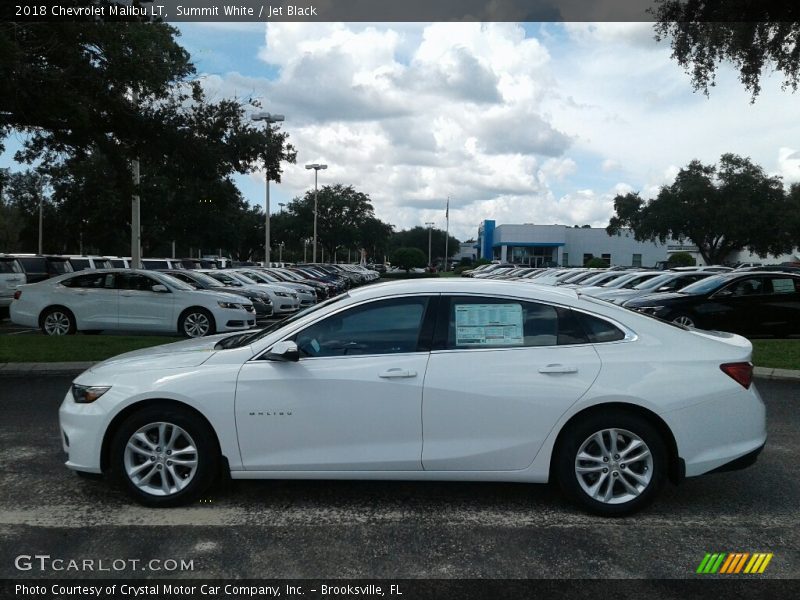 Summit White / Jet Black 2018 Chevrolet Malibu LT