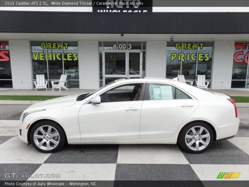 White Diamond Tricoat / Caramel/Jet Black Accents 2013 Cadillac ATS 2.5L