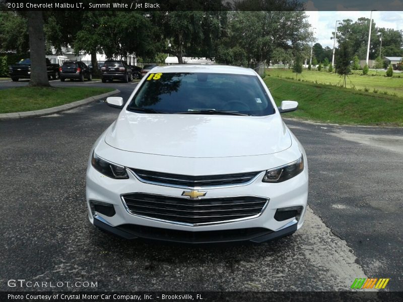 Summit White / Jet Black 2018 Chevrolet Malibu LT