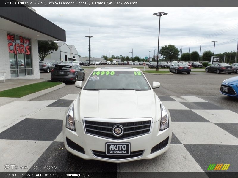 White Diamond Tricoat / Caramel/Jet Black Accents 2013 Cadillac ATS 2.5L