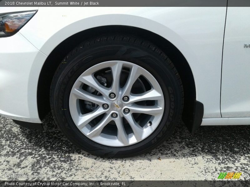 Summit White / Jet Black 2018 Chevrolet Malibu LT