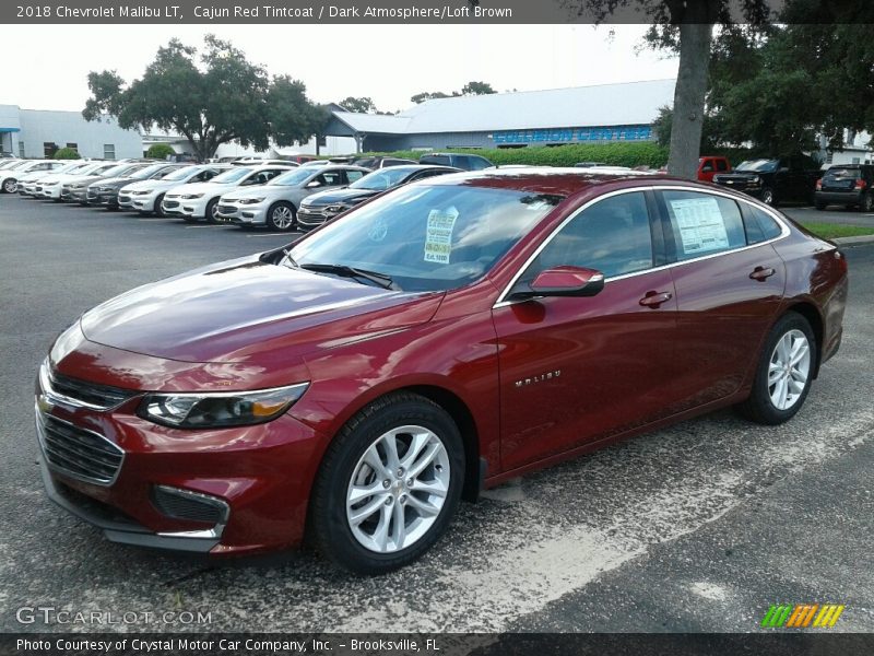 Cajun Red Tintcoat / Dark Atmosphere/Loft Brown 2018 Chevrolet Malibu LT