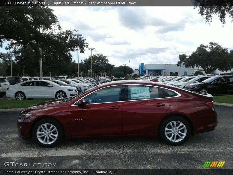 Cajun Red Tintcoat / Dark Atmosphere/Loft Brown 2018 Chevrolet Malibu LT