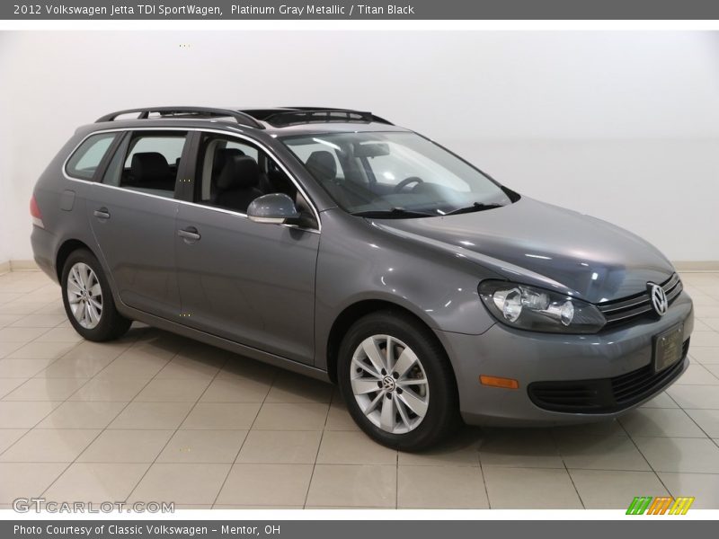 Platinum Gray Metallic / Titan Black 2012 Volkswagen Jetta TDI SportWagen