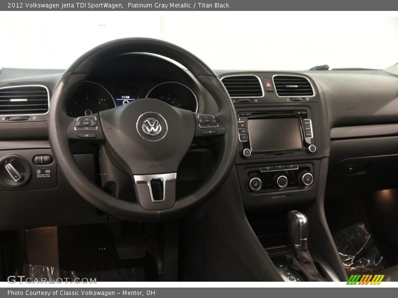 Platinum Gray Metallic / Titan Black 2012 Volkswagen Jetta TDI SportWagen