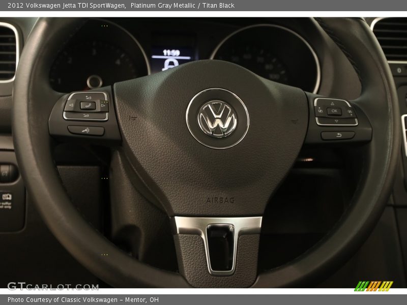 Platinum Gray Metallic / Titan Black 2012 Volkswagen Jetta TDI SportWagen