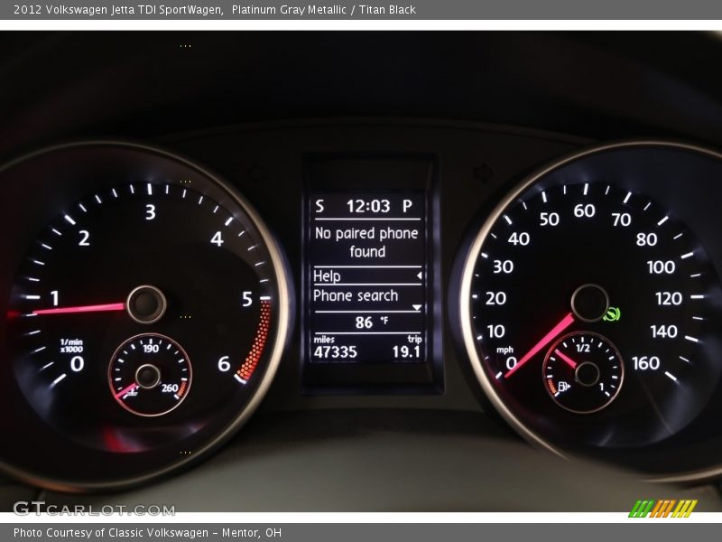 Platinum Gray Metallic / Titan Black 2012 Volkswagen Jetta TDI SportWagen