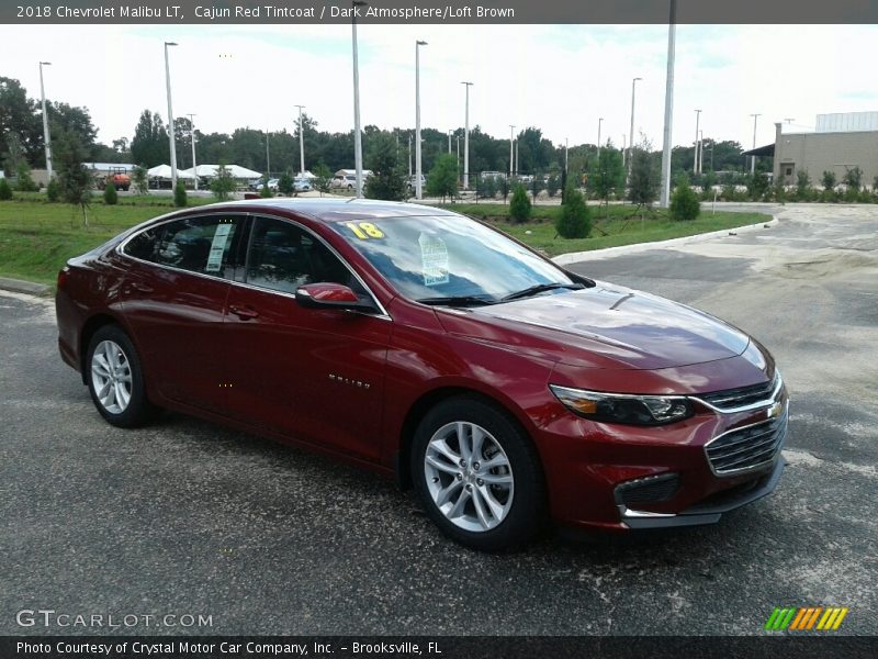 Cajun Red Tintcoat / Dark Atmosphere/Loft Brown 2018 Chevrolet Malibu LT