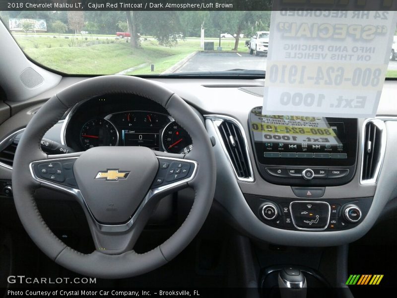 Cajun Red Tintcoat / Dark Atmosphere/Loft Brown 2018 Chevrolet Malibu LT