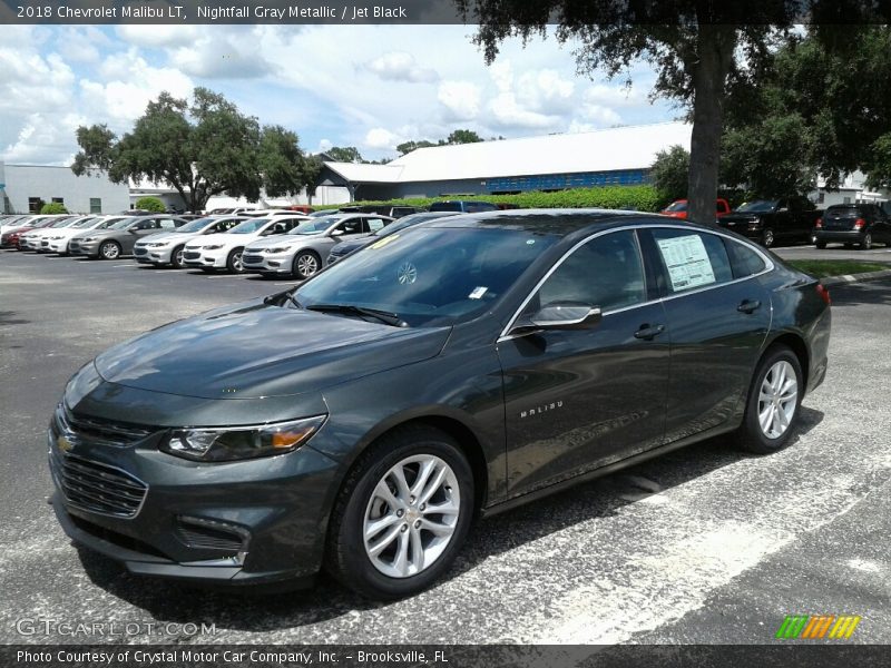 Nightfall Gray Metallic / Jet Black 2018 Chevrolet Malibu LT