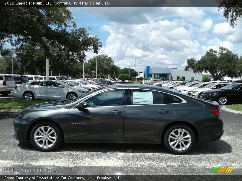 Nightfall Gray Metallic / Jet Black 2018 Chevrolet Malibu LT