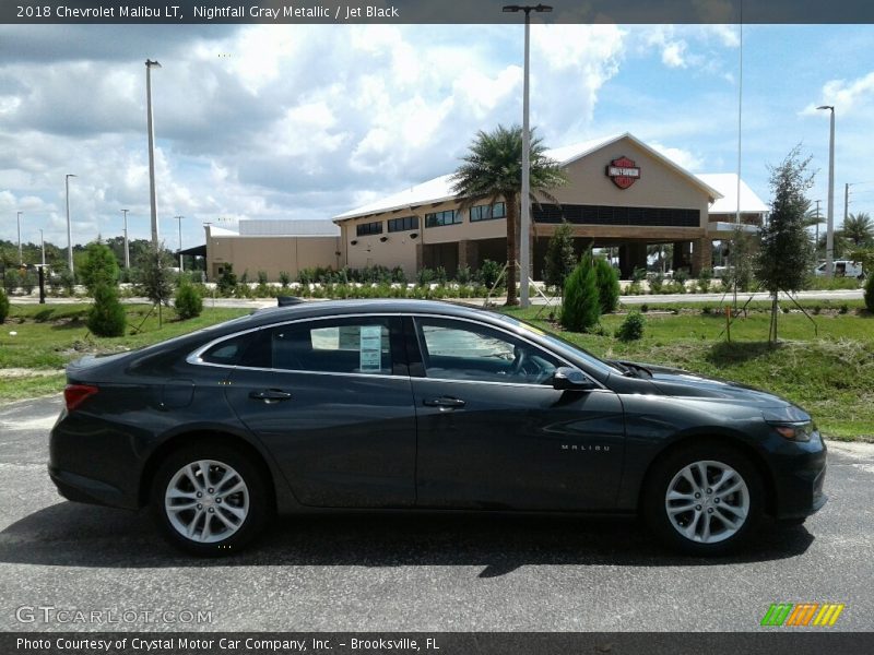Nightfall Gray Metallic / Jet Black 2018 Chevrolet Malibu LT