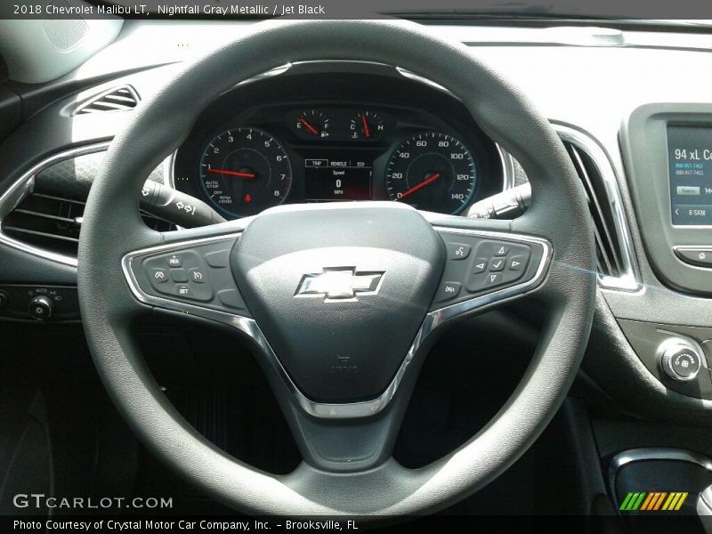 Nightfall Gray Metallic / Jet Black 2018 Chevrolet Malibu LT