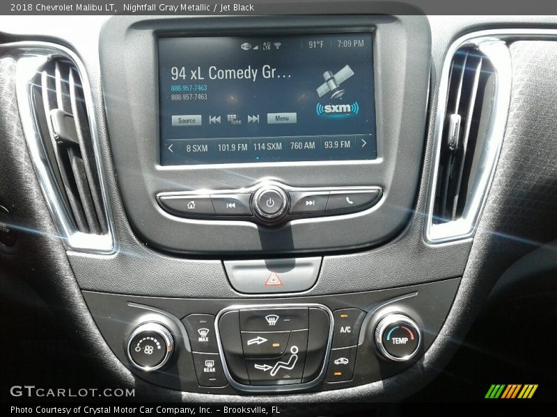 Nightfall Gray Metallic / Jet Black 2018 Chevrolet Malibu LT