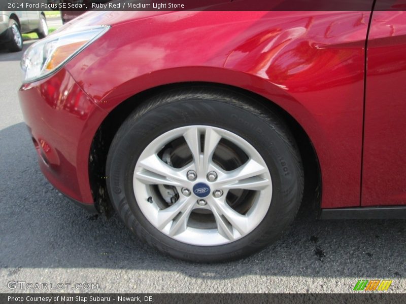Ruby Red / Medium Light Stone 2014 Ford Focus SE Sedan