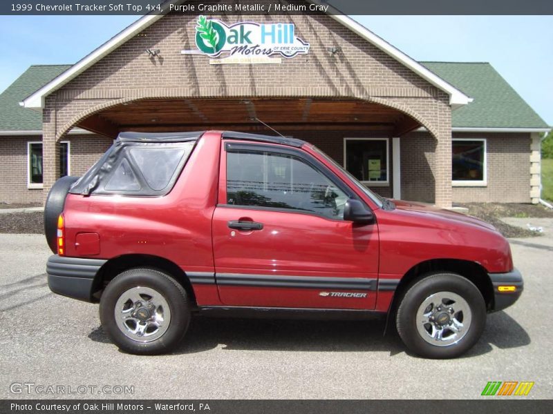 Purple Graphite Metallic / Medium Gray 1999 Chevrolet Tracker Soft Top 4x4