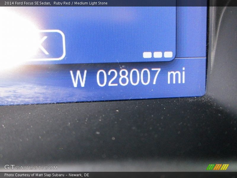 Ruby Red / Medium Light Stone 2014 Ford Focus SE Sedan