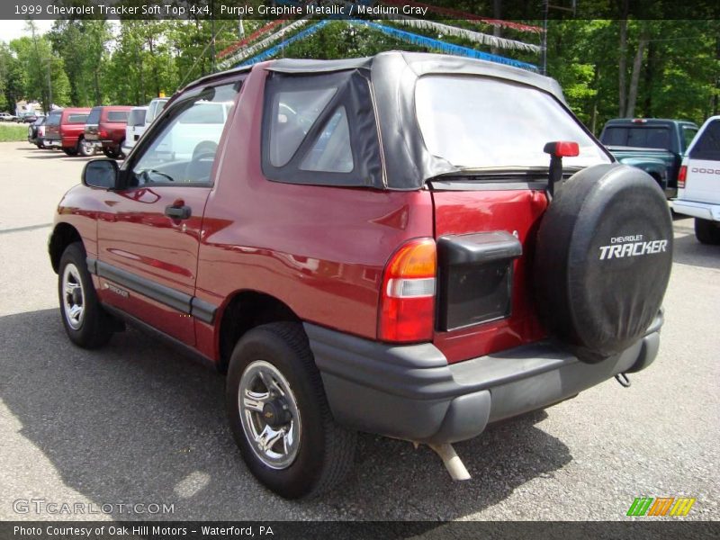 Purple Graphite Metallic / Medium Gray 1999 Chevrolet Tracker Soft Top 4x4