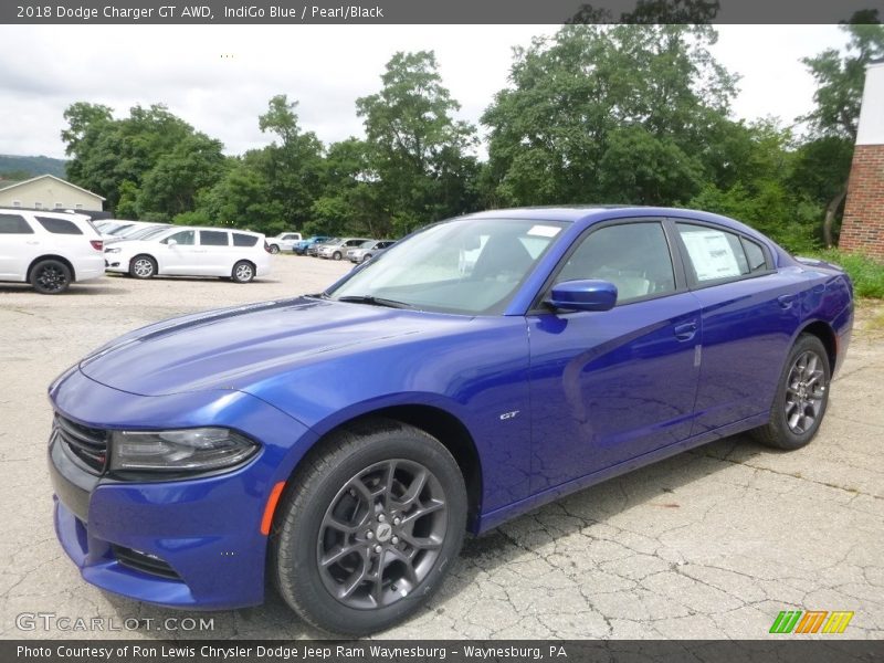 IndiGo Blue / Pearl/Black 2018 Dodge Charger GT AWD
