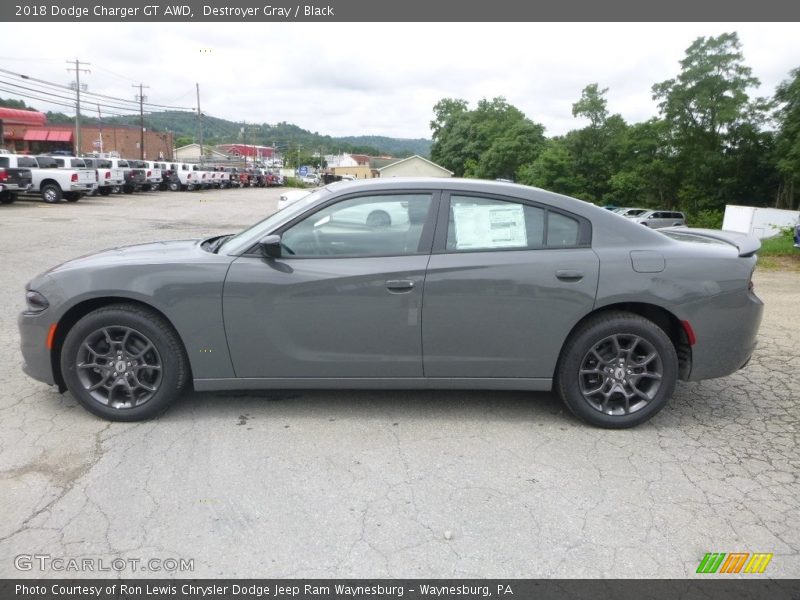 Destroyer Gray / Black 2018 Dodge Charger GT AWD