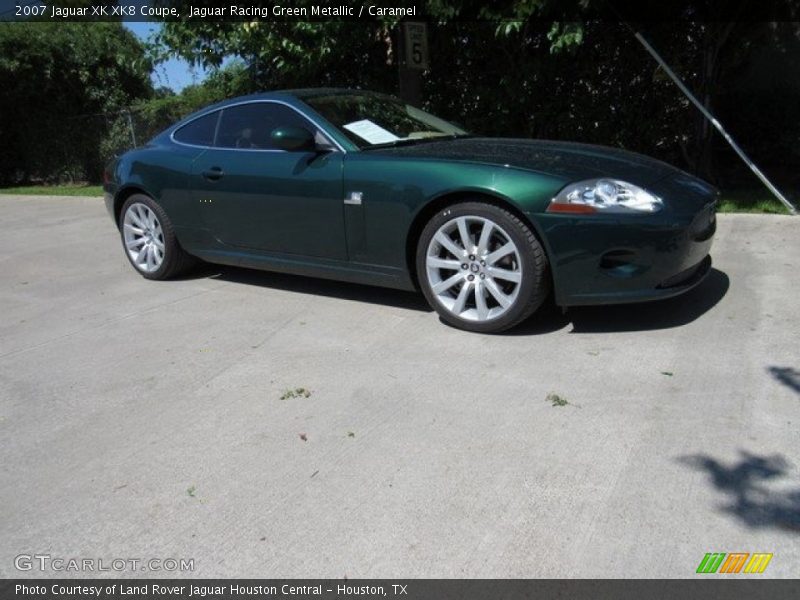 Jaguar Racing Green Metallic / Caramel 2007 Jaguar XK XK8 Coupe
