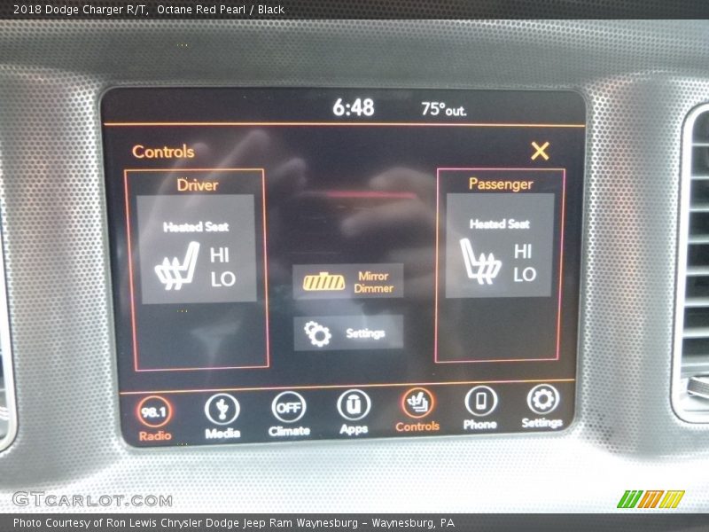 Octane Red Pearl / Black 2018 Dodge Charger R/T