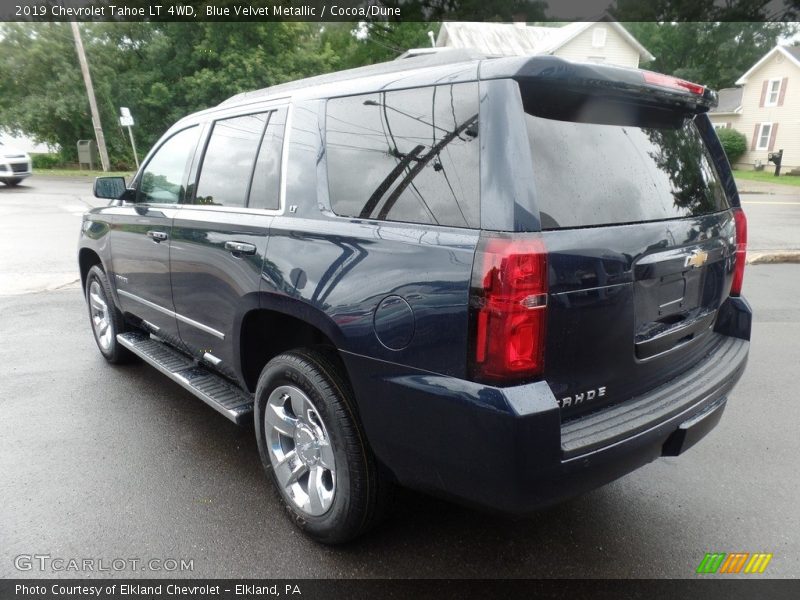 Blue Velvet Metallic / Cocoa/Dune 2019 Chevrolet Tahoe LT 4WD