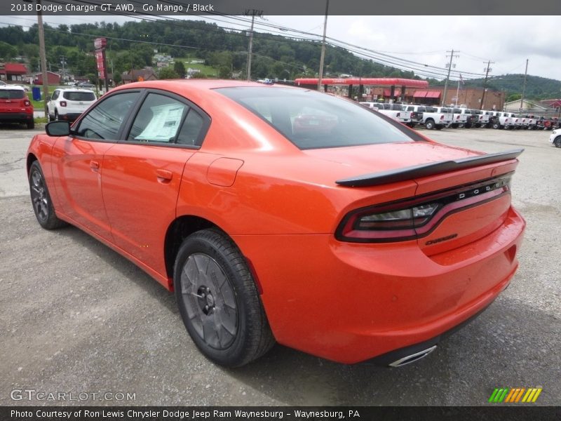 Go Mango / Black 2018 Dodge Charger GT AWD