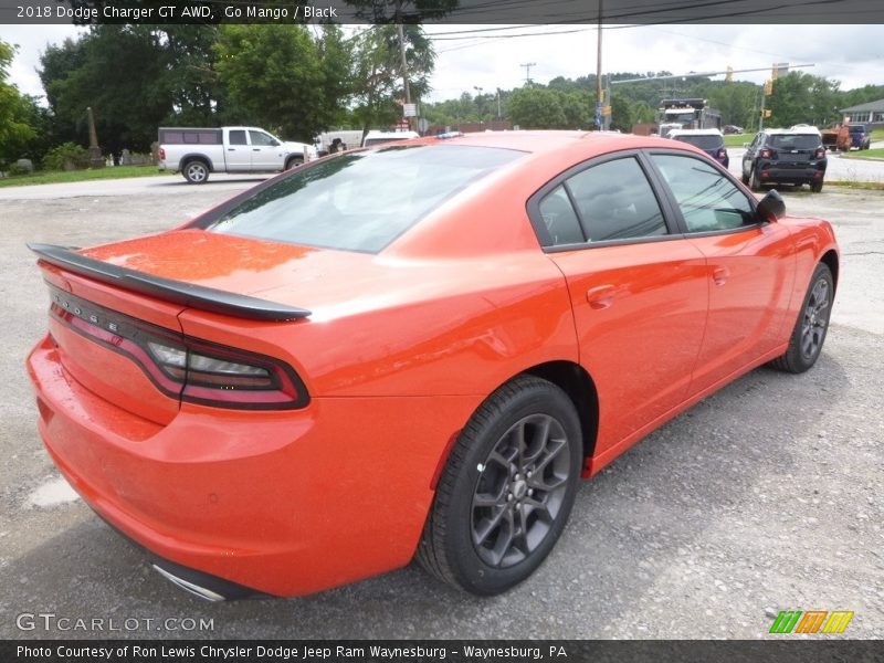Go Mango / Black 2018 Dodge Charger GT AWD
