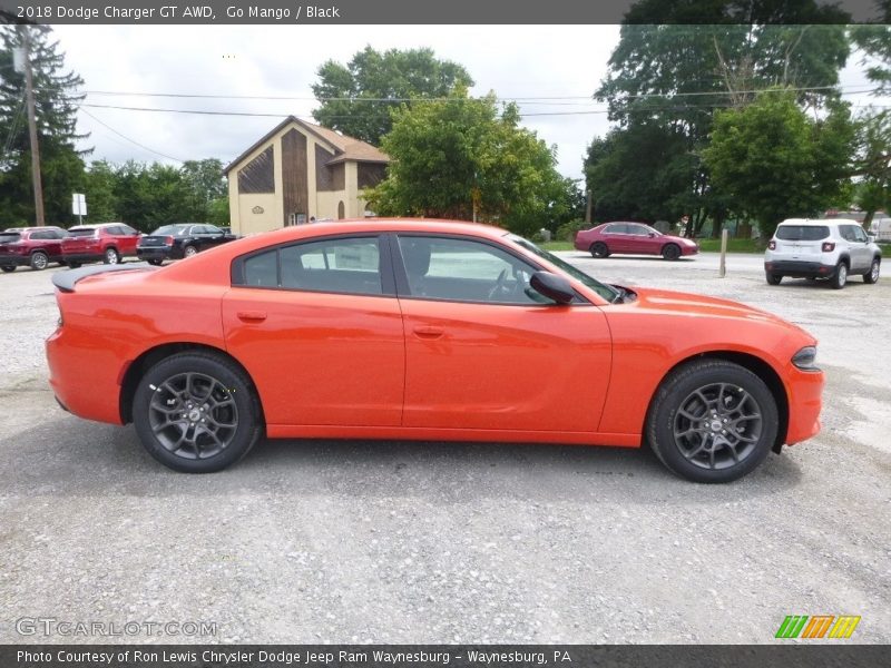 Go Mango / Black 2018 Dodge Charger GT AWD